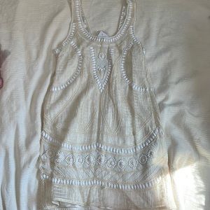 Beautiful white fully beaded detailed dress